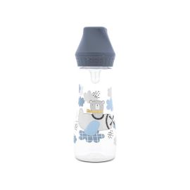 Biberon cu tetina moale din silicon, 0 luni+, 250 ml, My Friend, Cameo Blue