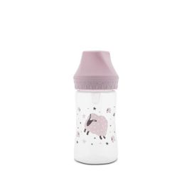 Biberon cu gat larg, tetina moale din silicon, 0 luni+, 250 ml, My Friend, Mellow Rose