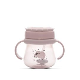 Cana cu toarte, sistem de baut din orice pozitie, cu pai flexibil, 12 luni+, 250 ml, My Friend, Mellow Rose