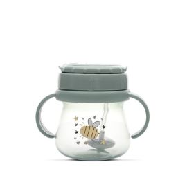 Cana cu toarte, sistem de baut din orice pozitie, cu pai flexibil, 12 luni+, 250 ml, My Friend, Iceberg Green