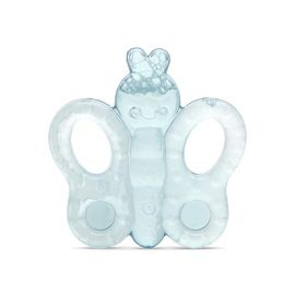 Jucarie de dentitie bebelusi, refrigeranta, 3 luni+, Butterfly, Aqua Blue