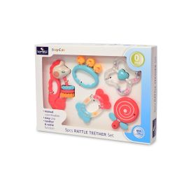 Set 5 jucarii zornaitoare, diverse forme, 0 luni+, multicolor