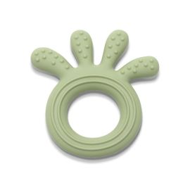 Jucarie de dentitie din silicon, 0 luni+, Octopus, Fresh Green