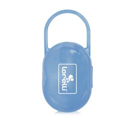 Suport transparent cu maner pentru 2 suzete sau tetine, Blue