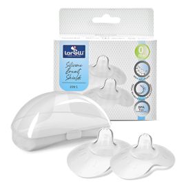Set 2 protectoare pentru mamelon, din silicon moale, forma anatomica, marime L, Silicon