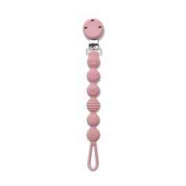 Lant din silicon pentru suzeta, 0 luni+, Pink