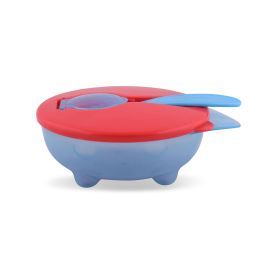 Set castron cu capac si lingurita, Blue