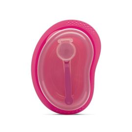 Set de hranire 3 piese, contine farfurie, castron cu capac, lingurita, 6 luni+, Pink