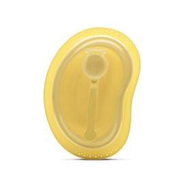 Set de hranire 3 piese, contine farfurie, castron cu capac, lingurita, 6 luni+, Yellow