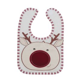 Baveta bumbac, cu broderie 3D, Deer