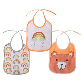 Set 3 bavete bumbac si peva, 23 X 20 cm, inchidere cu snur, unisex