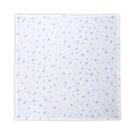 Scutec pled din muselina 80x80 cm, White Aquatic Stars