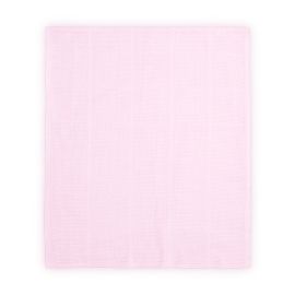 Paturica crosetata din bumbac, 75x100 cm, Pink