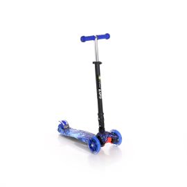 Trotineta pentru copii, 5 Ani+, 4 roti cu leduri, Rapid, Blue Cosmos