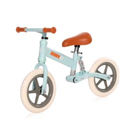 Bicicleta de echilibru Wind, de la 2 ani pana la 5 ani, cadru cu amortizor, roti mari, sa reglabila, Albastru deschis