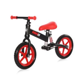 Bicicleta de echilibru Wind, de la 2 ani pana la 5 ani, cadru cu amortizor, roti mari, sa reglabila, Rosu cu Negru