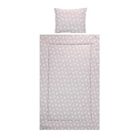 Set lenjerie pat 3 piese, bumbac ranforce, Cosy, Abstract Leavs Grey Beige