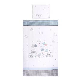 Set lenjerie pat 3 piese, bumbac ranforce, Cosy, Giraffe White