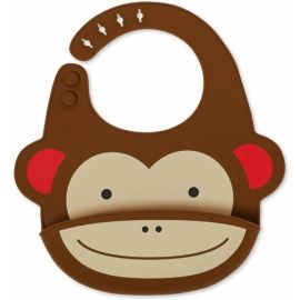 Skip Hop Bavetica de silicon Fold & Go Zoo - Maimutica