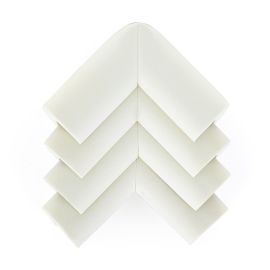 Set protectIi, Feedo, Pentru colturi ascutite, Absorbtie a socurilor, Din spuma, Cu adeziv, 5 x 5 x 2 cm, 4 bucati, Alb