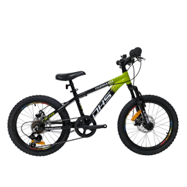 Bicicleta Copii Dhs Terrana 2023, model 2026 - 20 Inch, Negru-Verde