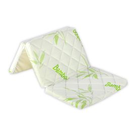 Saltea pliabila de voiaj, Air Comfort Bamboo, 60x120x6 cm, husa detasabila, spuma elestica
