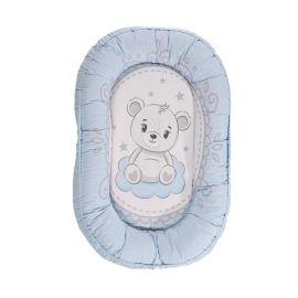 Baby Nest, 92 x 58 cm, bumbac ranforce, Little Bear Blue