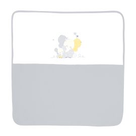Patura bumbac bebe, Za Za, 90x90 cm, Grey