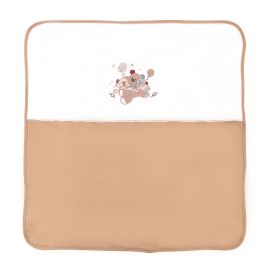 Patura bumbac bebe, Za Za, 90x90 cm, Caffee Latte
