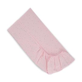 Cearceaf cu banda elastica, bumbac ranforce, 60 x 120 cm, Pink Sky
