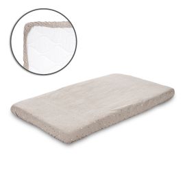 Cearceaf cu elastic pentru patut, 98 x 65 cm, 100% bumbac ranforce, Beige Sky