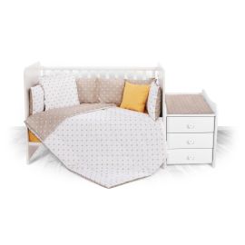 Set lenjerie pat 8 piese, bumbac ranforce, Trend, Crowns Latte