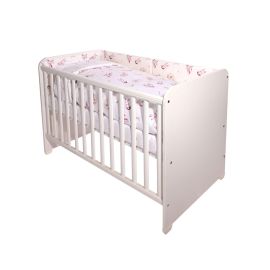 Set lenjerie pat 60/120,  Smile, bumbac ranforce, Beige Bunnies