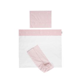Set lenjerie pat 60 x 120 cm, Tiny Dream, 3 piese, bumbac ranforce, Pink