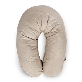 Perna alaptare, 190 cm, husa 100% bumbac ranforce, Beige Sky