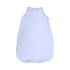 Sac de dormit de vara, 85 cm, 12-18 luni, bumbac ranforce, Train Blue