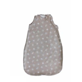 Sac de dormit de vara, 95 cm, bumbac ranforce, Grey & Beige Leaves