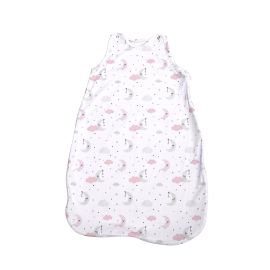 Sac de dormit, primavara/vara, pentru copii cu inaltimea maxima de 95 cm, Pink Moons & Stars