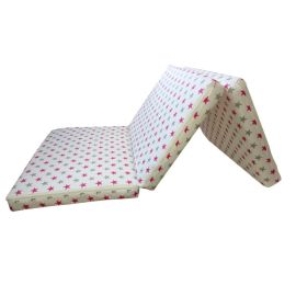 Saltea Pliabila Spuma Poliuretanica 120x60x5 cm - Stelute Gri Roz