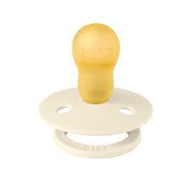 BIBS - Suzeta Colour Latex, tetina rotunda, 18+ luni, ambalaj premium-Ivory