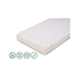 Protectie impermeabila, Petite&Mars, Pentru saltele de 120x60, Cu benzi elastice, Alb