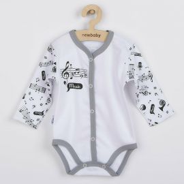 Body cu maneca lunga, New Baby, Marime 62, Din bumbac 100%, Music