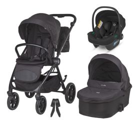 Carucior modular 2in1 Coccolle Serry Jet black+ Scoica auto iSize Coccolle Knox Black