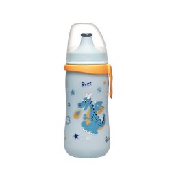 Cana de baut Kids Cup Boy, adaptor de baut antipicurare push-pull, clip de prindere, 330 ml, de la 18 luni, nip 35051