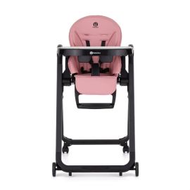 Scaun de masa, Petite&Mars, Tasty, Multifunctional 3 in 1, Pana la 15 kg, Reglabil pe inaltime in 7 pozitii, Spatar reglabil pana la 175 grade, Suport picioare si tavita reglabile, Cu roti, Pliabil, Aluminiu, 6-36 luni, Roz