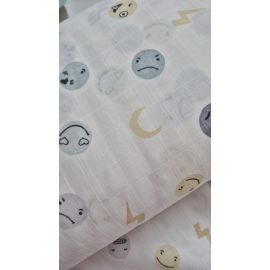 Scutec din muselina, smile 80x80cm, Kreis Design