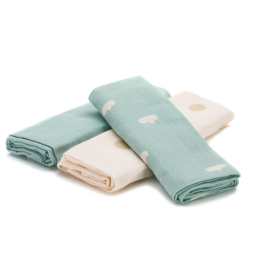 Scutece din muselina dots, 50% bambus si 50% bumbac, 3/set 75x75 cm Fillikid