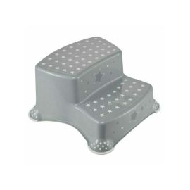 Scaunel Inaltator, Keeepe, Pentru WC, In doua trepte, Suprafata antiderapanta, Igor, 40 x 37 x 21 cm, Stars Nordic Grey