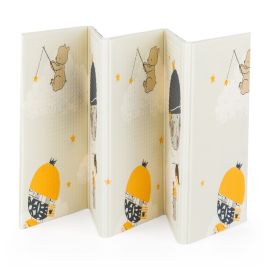 Covoras de joaca, Petite&Mars, Reversibil, Include geanta pentru transport, Pliabil si impermeabil, Non-toxic, 197 x 147 x 1 cm, Campy Mountains, 0 luni+, Multicolor