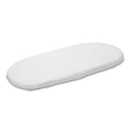 Cearceaf cu elastic, New Baby, Pentru landou, Din Bumbac, 35 x 75 cm, 0 luni+, White